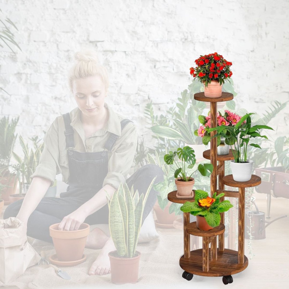 CLVP® Plantentafel - Plantenstandaard voor Binnen - Plantenzuil
