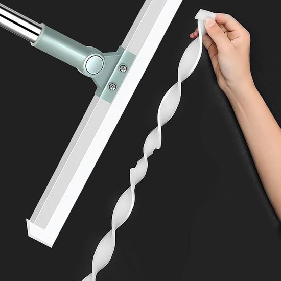 Vloerborstel met steel - Schrobbezem - Vloeren reinigen - Verstelbare steel - 573 cm - Meerkleurig — afbeelding 3