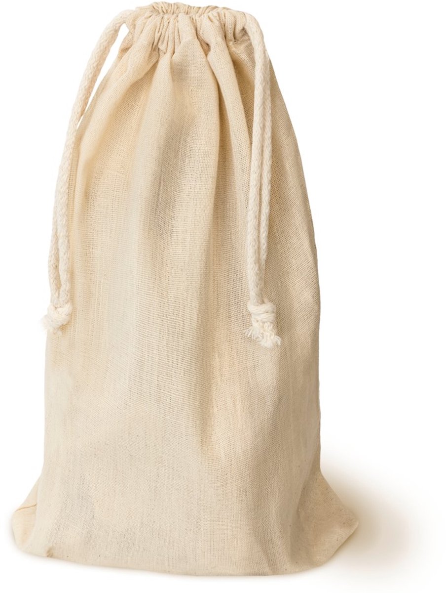 Ecru Katoenen Zak 18x45cm - Dik & Stevig voor Cadeaus & Opslag
