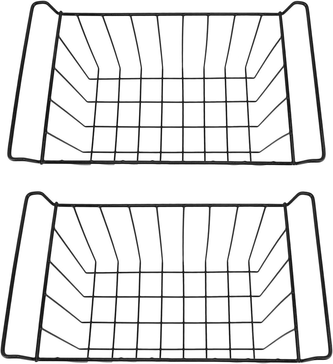 Diepvriesdraad Opbergbakken - Koelkast Manden - Keuken Ordenen - Stevig Staaldraad - 2 Stuks - Zilver