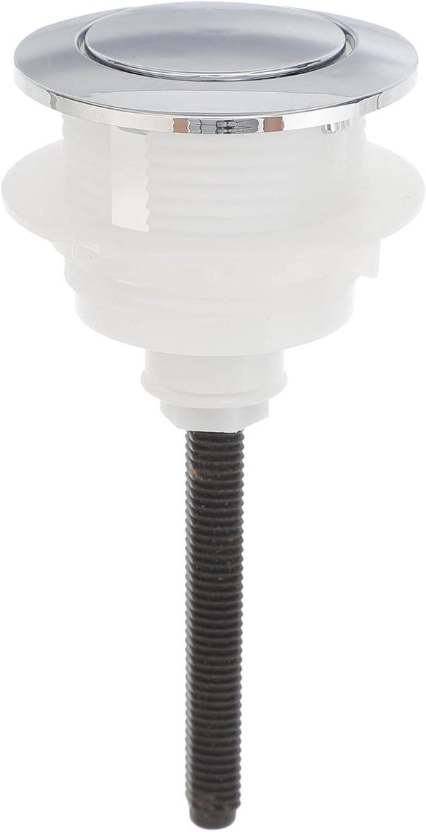 Toiletdrukknop Enkelvoudig - Universele Wc-knop - Toilet Reparatie - Waterbesparend Ontwerp - 46 cm Diameter - Zilver