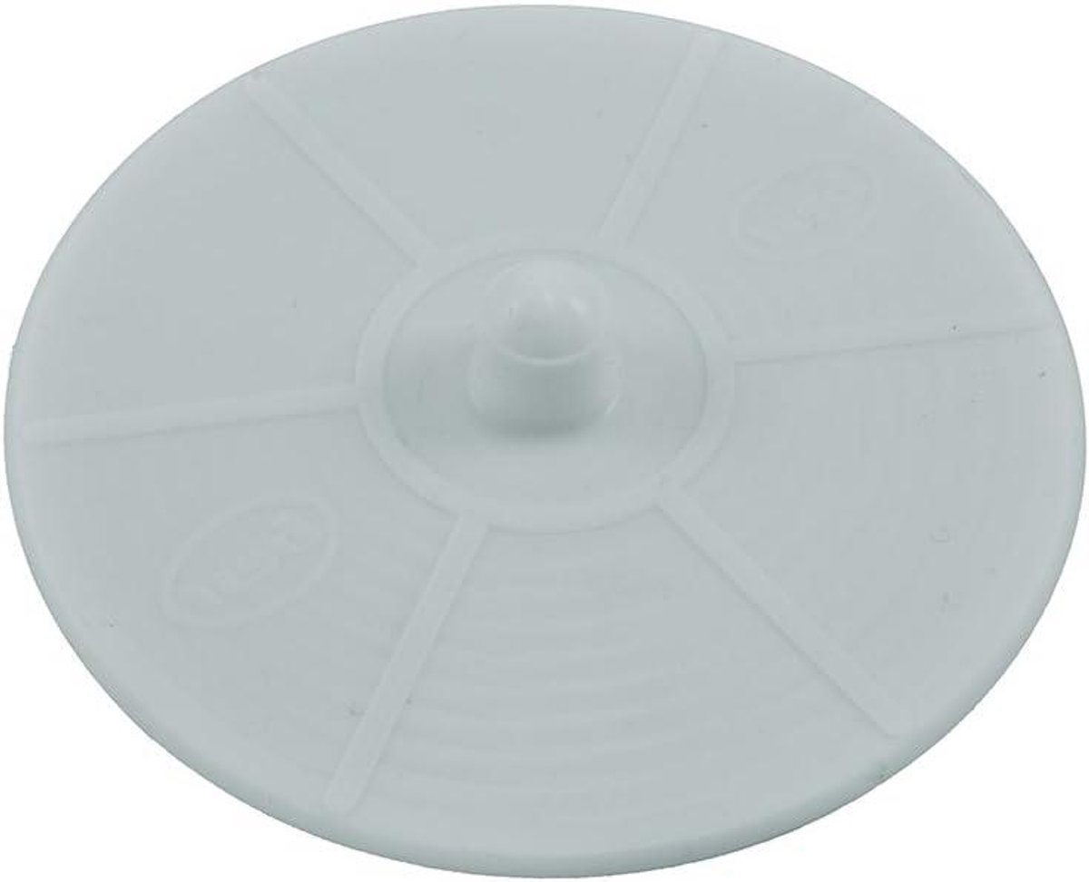 Badplug - Afvoerstop - Waterdicht Afsluiten - Zelfsluitend - 120 mm Diameter - Wit
