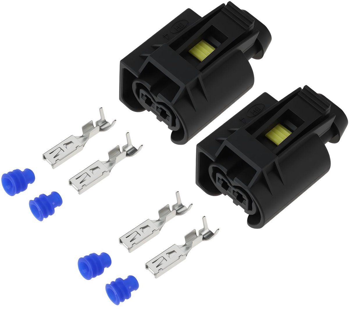 Dailygoods- Connector Vrouwelijk 2.8mm - 2 Stuks - Vervanging voor Nissan Qashqai - Brandstofinjectorstekker - Hoge betrouwbaarheid - Duurzaam materiaal - Brandstofinjector