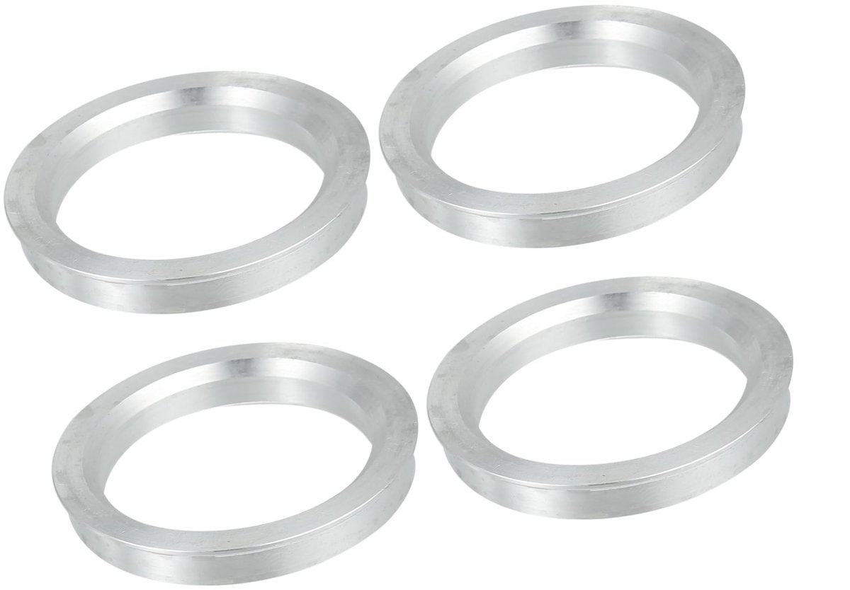 Dailygoods- Middennaaf Ringen - 4 Stuks - Aluminiumlegering - Binnendiameter 56,1 mm - Buitendiameter 71,6 mm - Schokbestendig - Nauwkeurige Verbinding - Naafringen