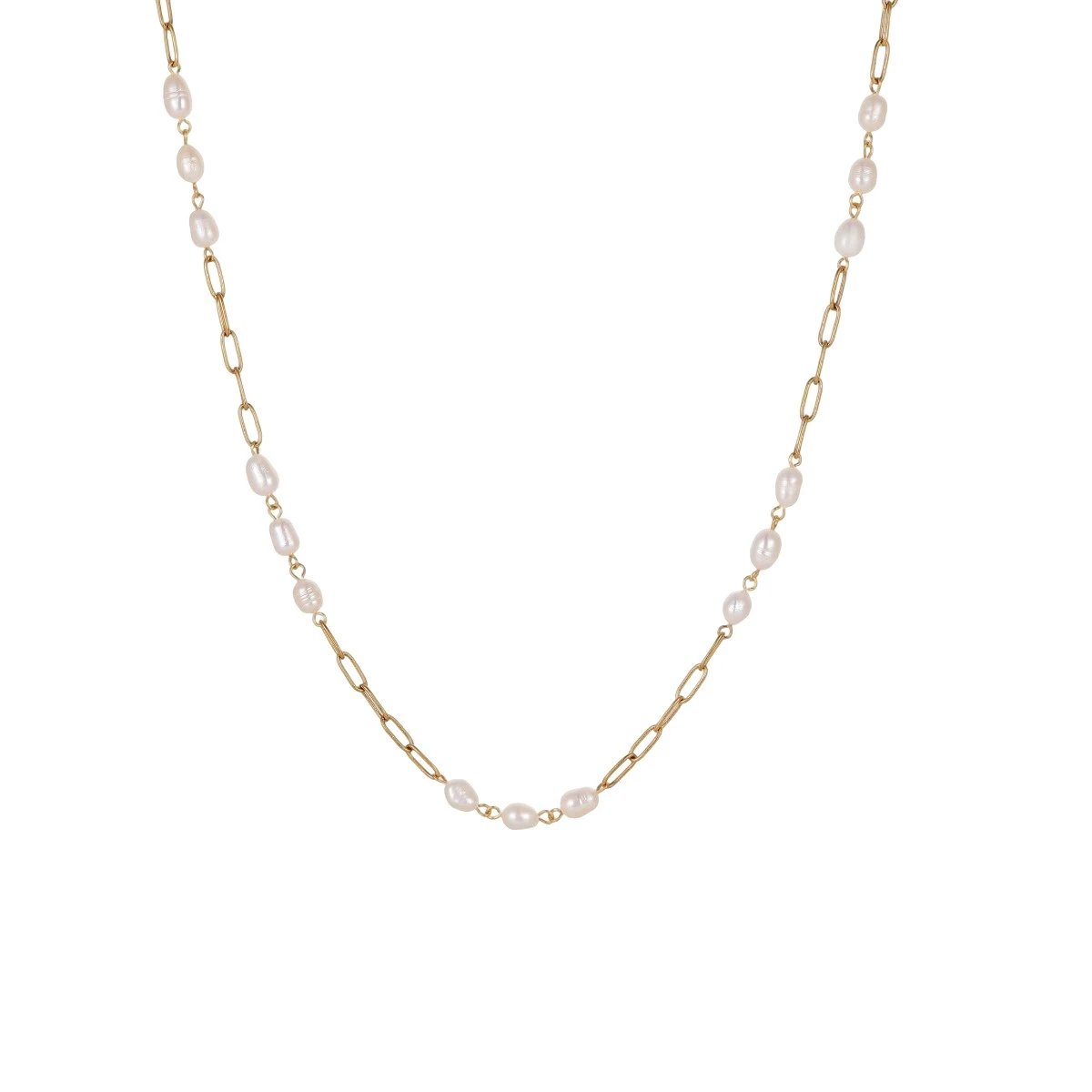 Halsketting pearl goud