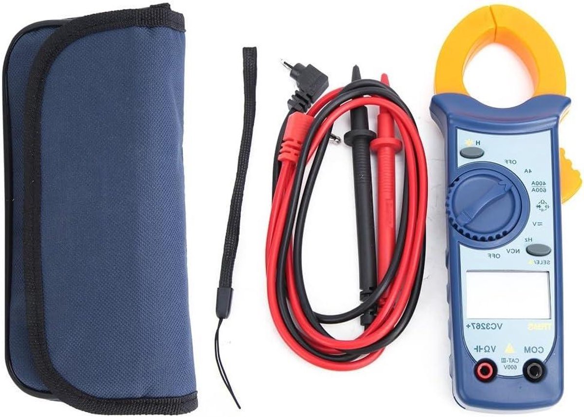 Digitale Klem Meter - Multimeter Tester - Elektrische Metingen - Contactloze Detectie - 3999 Waarden - Blauw