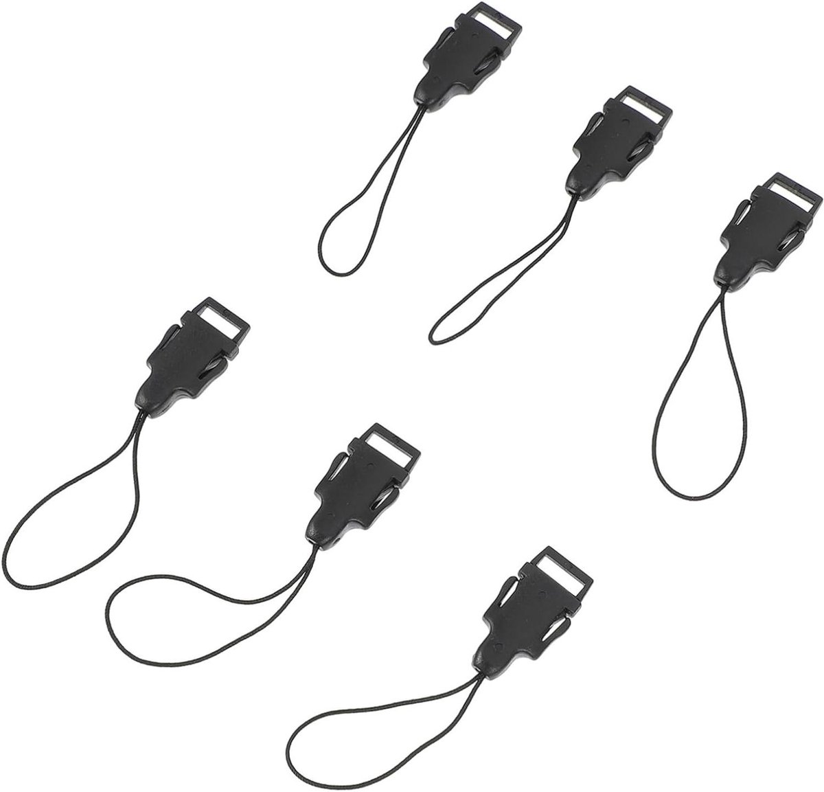 Camera Riem Connectoren - Snelontgrendel Systeem - Camera Beveiligen - Snelle Loskoppeling - 20 Stuks - Zwart