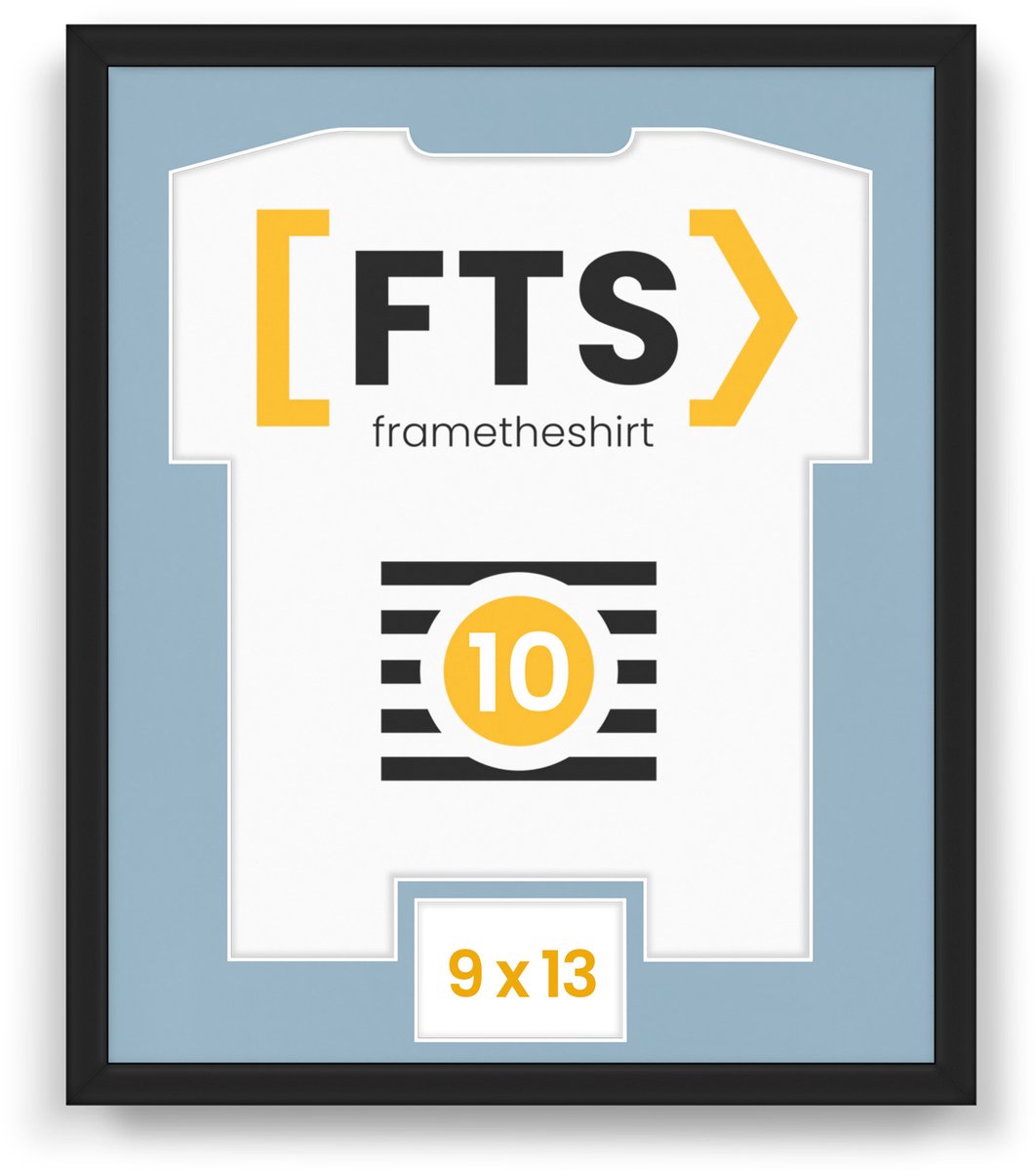 Sportshirt Fotolijst met Raam - Premium Zwart/Blauw