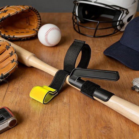Honkbal Trainingsapparatuur - Slagtrainer Band - Zwaaien Verbeteren - Verstelbare Riem - 40 x 38 cm - Geel — afbeelding 4