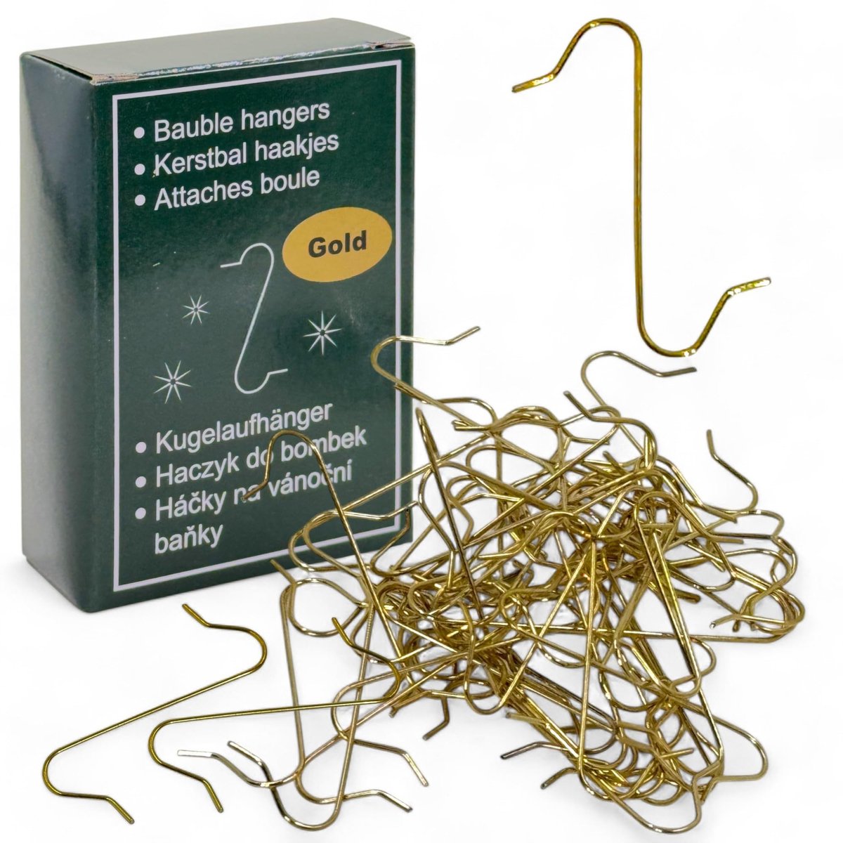 Dailygoods - 50 Stuks S-haakjes voor Kerstboomversieringen in Goud