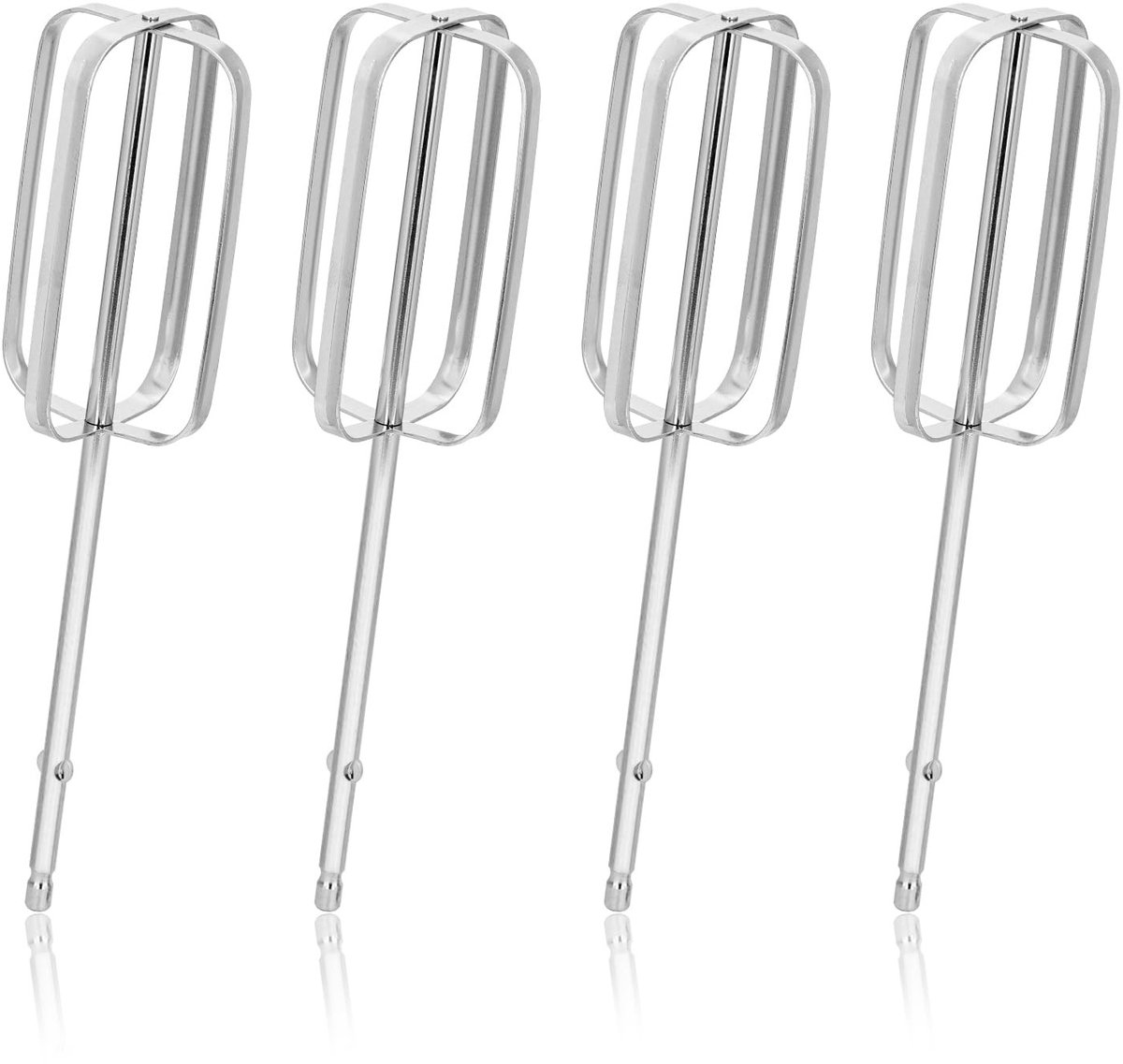 Dailygoods - 4 Stuks Roestvrij Stalen Kloppers voor Handmixers