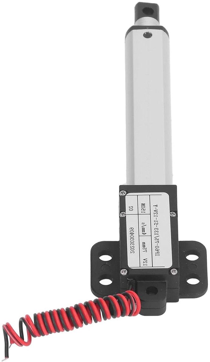 Elektrische Lineaire Actuator - Micro Motor - Automatiseren van Beweging - 150N Stuwkracht - 75 mm Slag - Zilver