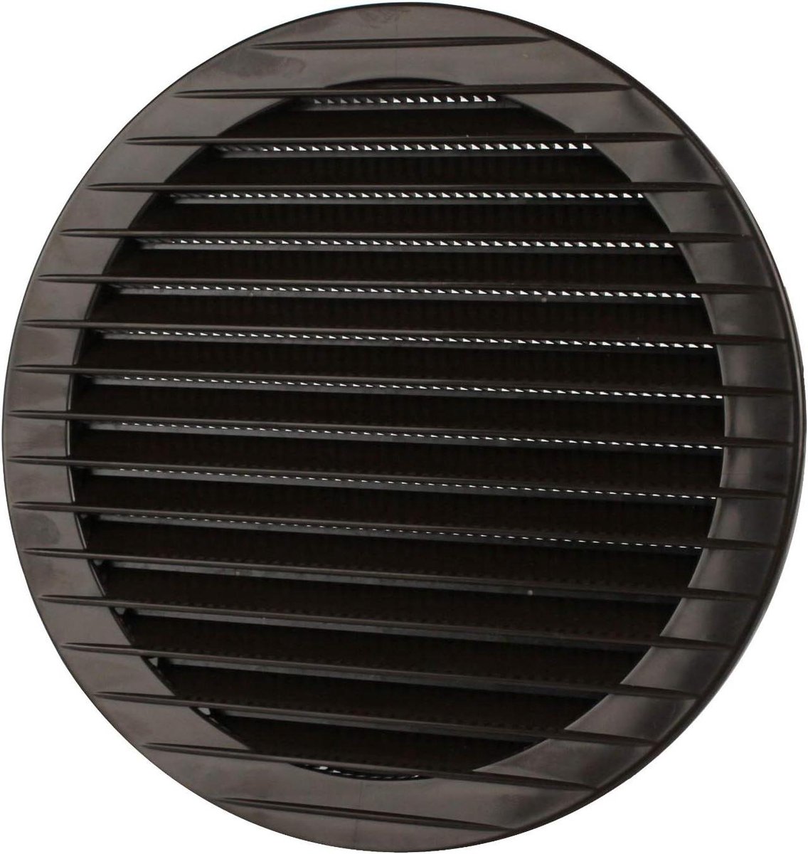 Ventilatierooster - Ontluchtingsrooster - Luchtcirculatie Verbeteren - Geïntegreerde Insectenwering - Ø 150 mm - Bruin