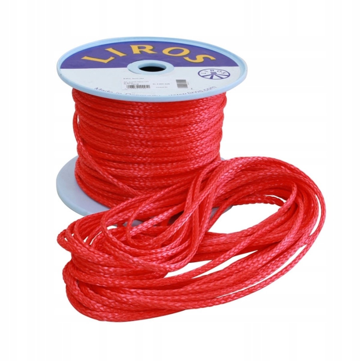 Liros D-Pro Dyneema Touw 2mm Rood - Hoge Kwaliteit Zeiltoepassingen