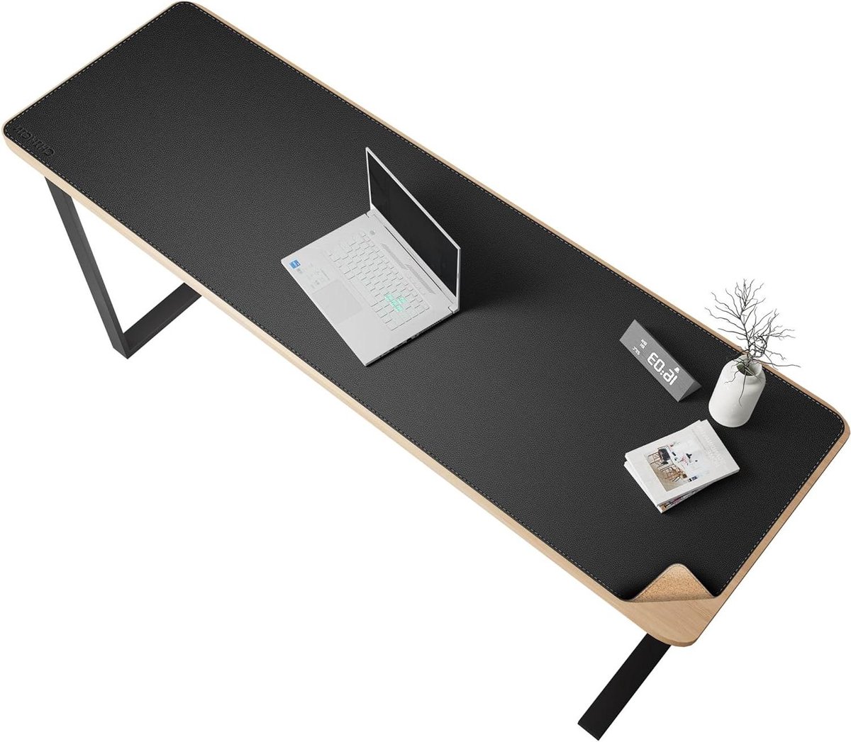 Bureauonderlegger - Desk Pad - Bureau Beschermen - Dubbelzijdig Gebruik - 160 x 50 cm - Zwart
