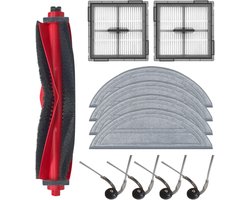 11 stuks Reserveonderdelenset - Voor Roborock Q10, S5+, Q10, VF Q10V + stofzuiger - 1 hoofdborstel, 4 zijborstel, 2 filter, 4 dweil
