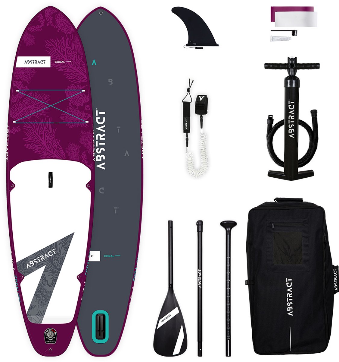 Coral Saphir opblaasbare SUP-set – stand-up paddleboard en kajak – 10'6 – tot 135 kg – lichtgewicht en stabiel