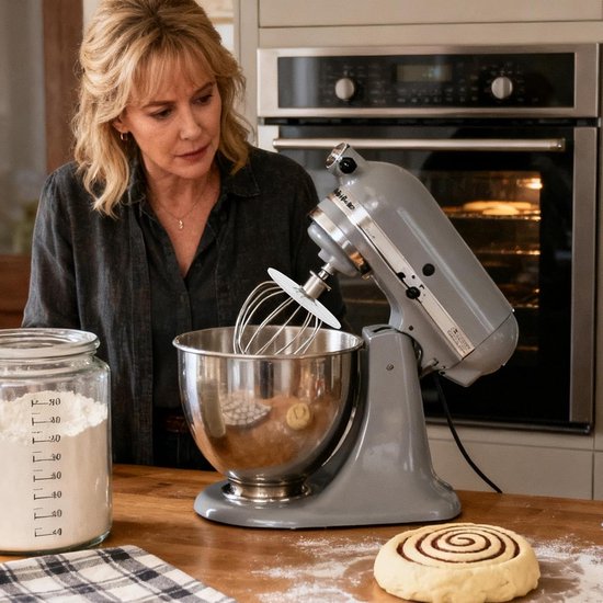 Mixer Spatbescherming - Mengkom Deksel - Schoon Koken - Zeslijnige Spatwand - 14.5 cm - Transparant — afbeelding 2