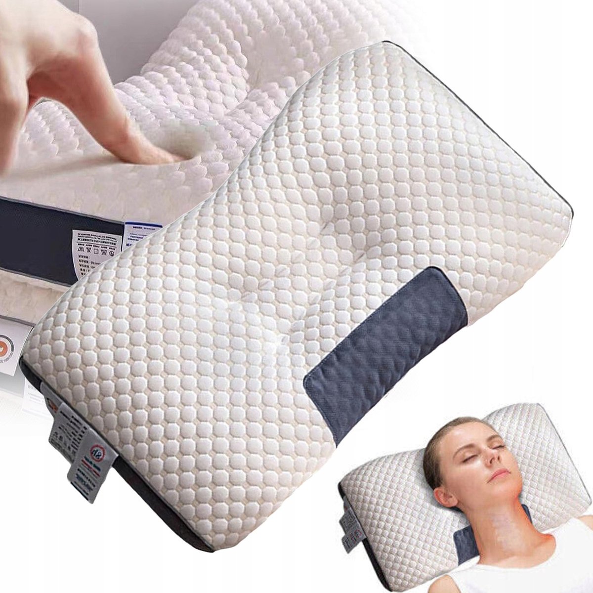 Ergonomische Slaap-Neksteun Kussen - Zijslapers