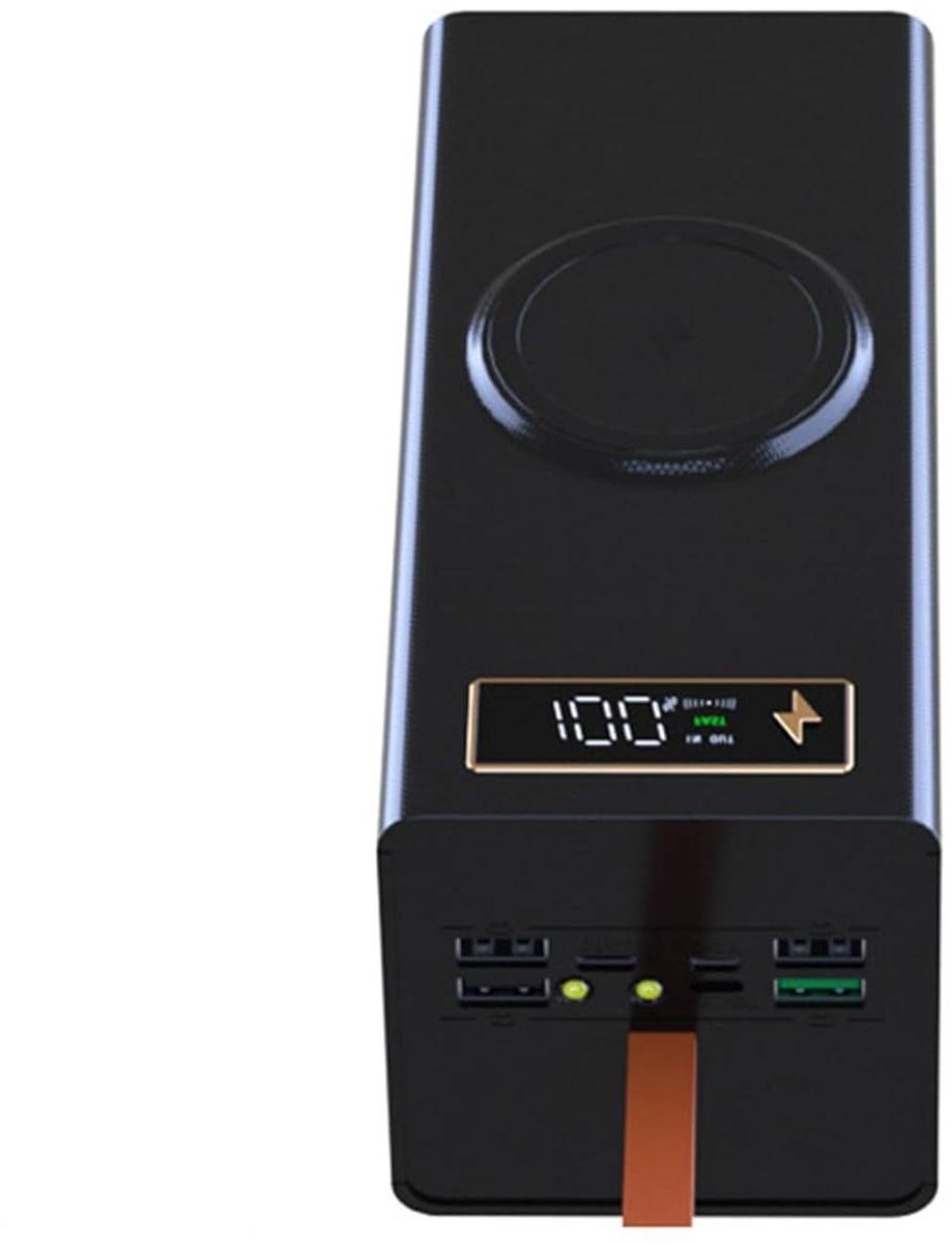 Draagbare Batterij Case - Power Bank Shell - Apparaten Opladen - Digitaal Display - 40x18650 Batterijen - Zwart