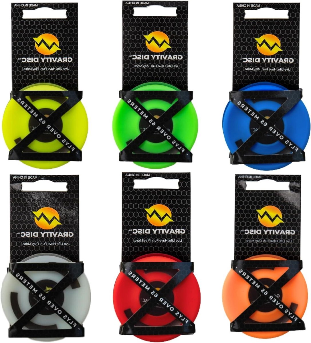 Mini Vliegende Schijven - Zakformaat Schijven - Buiten Plezier - Vliegt 200+ Voet - 6 Stuks - Meerkleurig