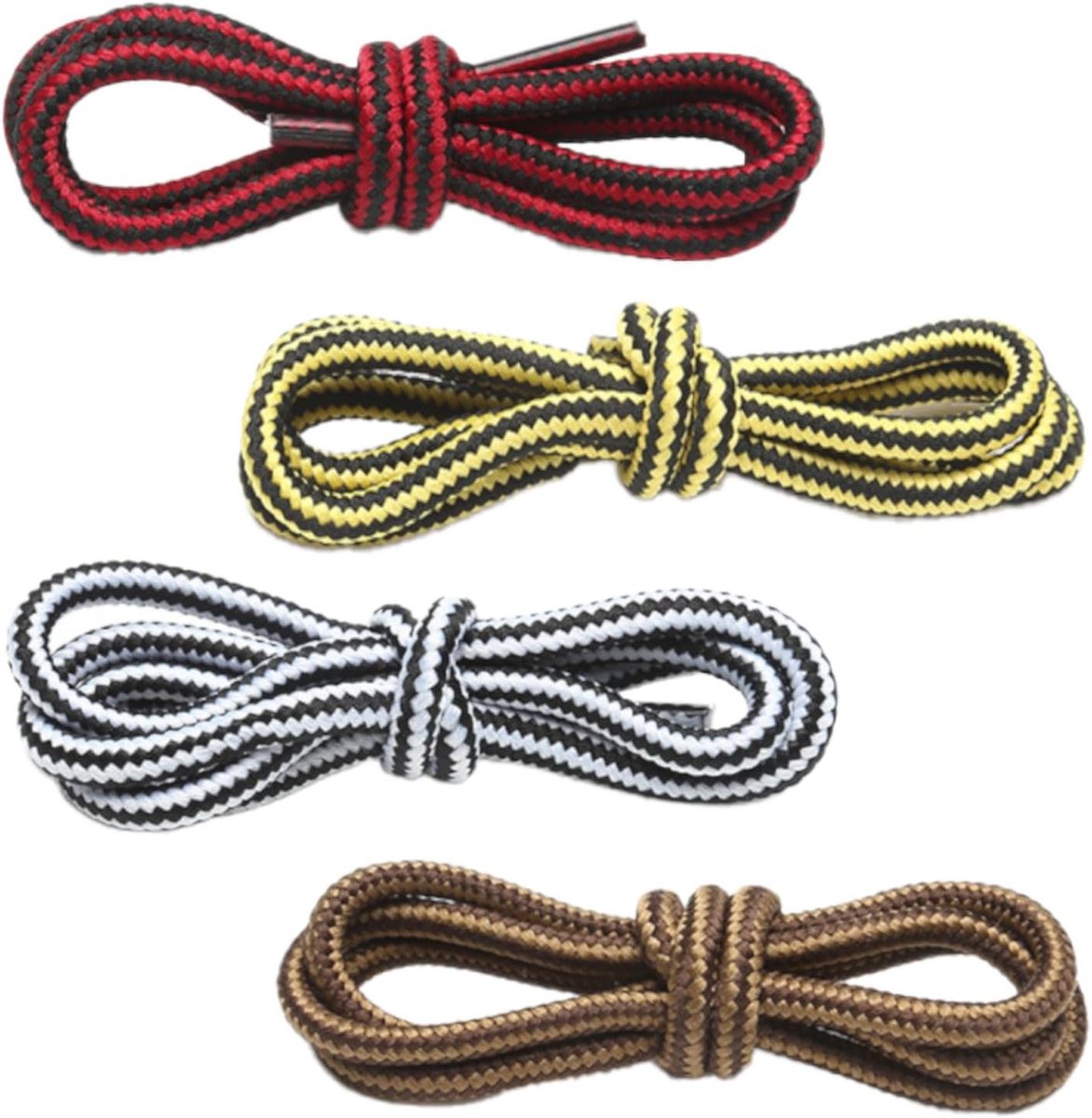 Ronde Schoenveters Ø4mm, Sterke en Duurzame Veters van 140cm voor Werk- en Wandelschoenen, Wasbaar en Geschikt voor Boots