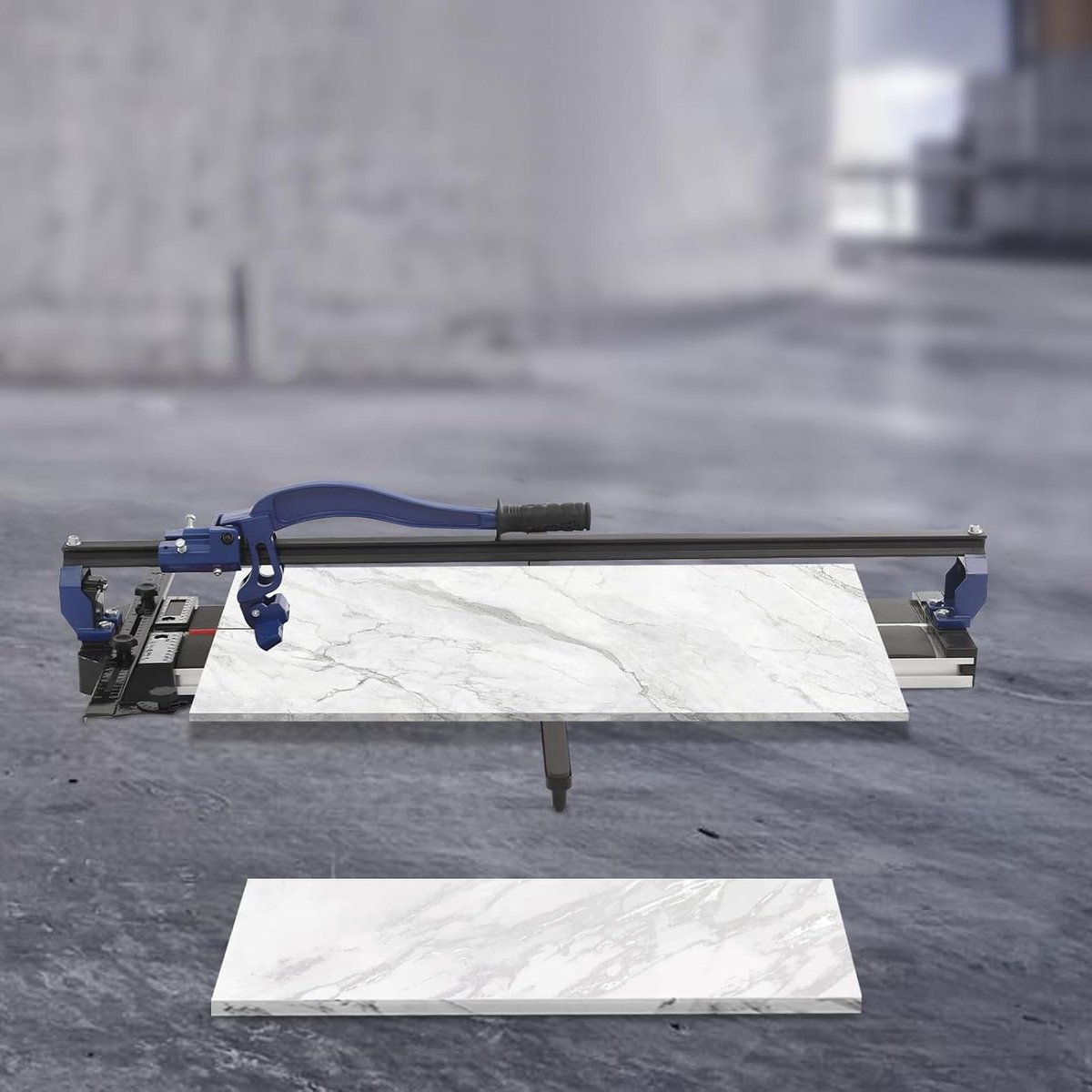 Handmatige Tegelsnijder - Tegelsnijgereedschap - Precisie Tegels Snijden - Infrarood Positionering - 800 mm - Blauw