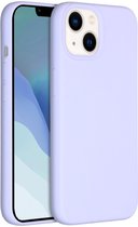 Accezz Hoesje - Geschikt voor Apple iPhone 14 / 13 - Liquid Silicone Backcover - Paars