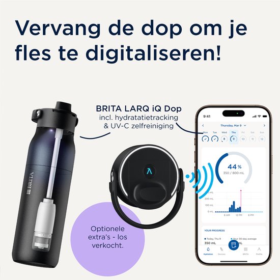 BRITA LARQ waterfilter pack 3 - navulling waterfilters voor BRITA LARQ filterflessen & LARQ iQ flessen (680 ml / 1000 ml) - vermindert micro-onzuiverheden, PFAS, chloor en meer — afbeelding 4