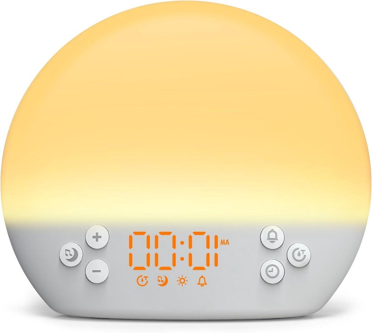 Daglichtwekker - Wekker met Licht - Rustig Ontwaken - Simuleert Zonsopkomst - 12 Kleuren - Wit