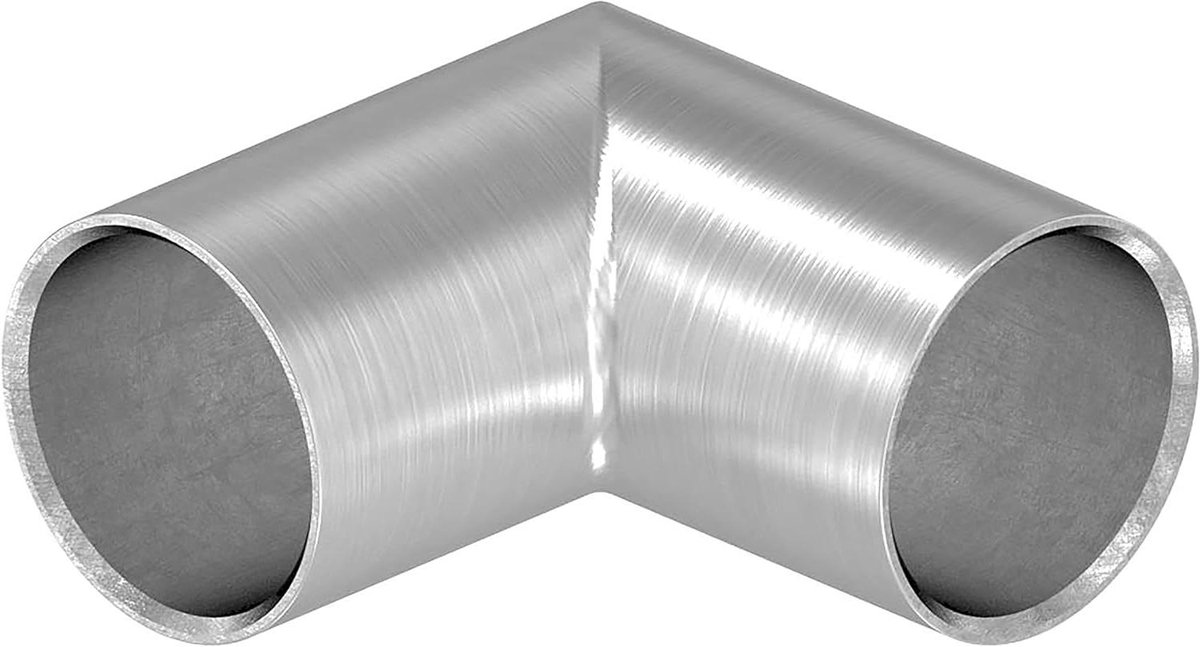 Roestvrijstalen Koppelstuk - Hoekverbinder V2A - Staven Verbinden - 90 Graden Hoek - Ø14mm - Zilverkleurig