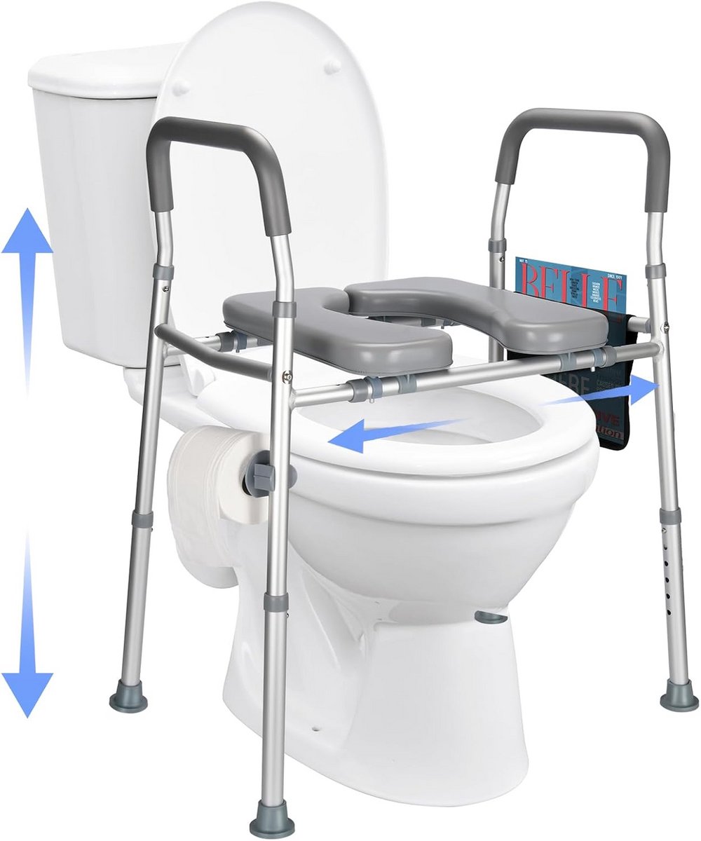 Toiletverhoger met Armleuning - Toiletstoel - Volwassenen - kunststof