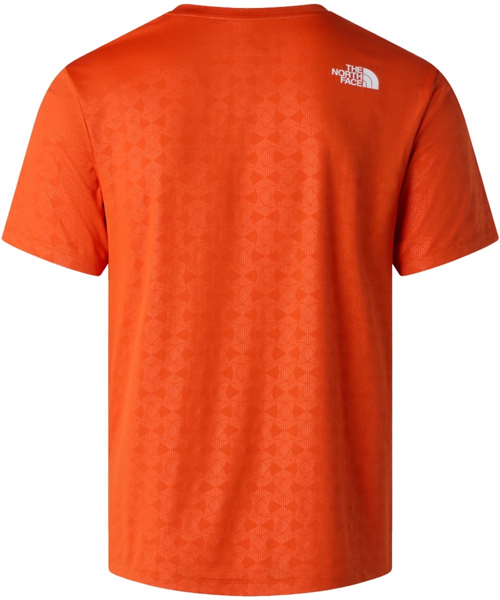 The north face 24/7 pentadome embossed t-shirt in de kleur . Rood