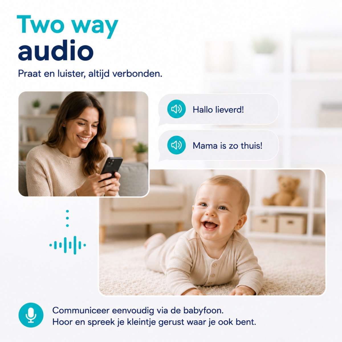 Babyfoon met Camera en App - Wifi Baby Monitor thumbnail 4