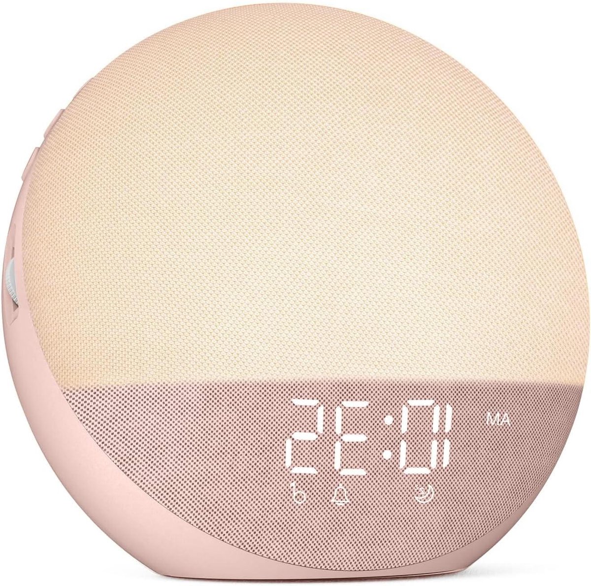 Daglichtwekker Zonsopgang - Weklamp Wake-up Light - Rustig Wakker Worden - Simuleert Natuurlijke Zonsopgang - 18 x 18 cm - Kersenbloesemroze