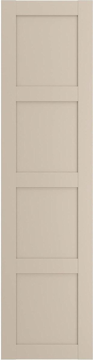 Deur met Scharnieren - Kastdeur Deurpaneel - Kast Inrichten - Modern Vierkant Design - 50x195 cm - Beige
