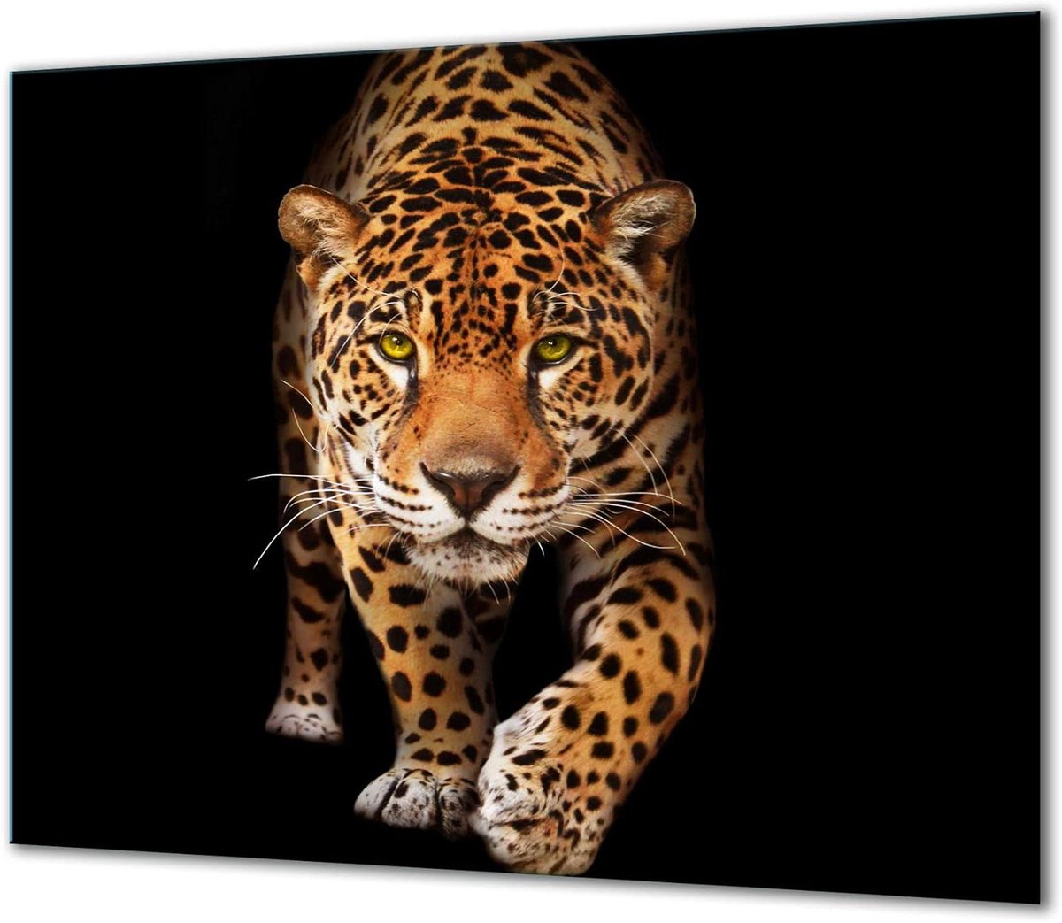 Afdekplaat voor fornuis - Kookplaatbeschermer Glasplaat - Keuken Beschermen - Gehard Glas - 60x52 cm - Zwart