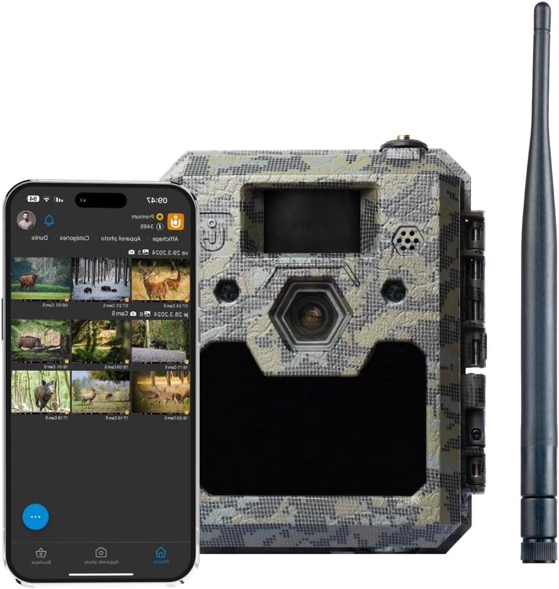 Wildlife Camera - Wildcamera Surveillance Camera - Natuurobservatie - Full HD Nachtzicht - 16GB SD Kaart - Camouflage