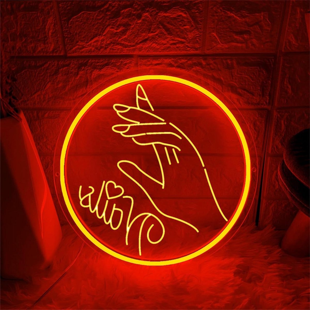 Nail Salon Neon Sign - LED Neon Light - Sfeer Verlichten - 3D Carving Design - 30x30cm - Clear
