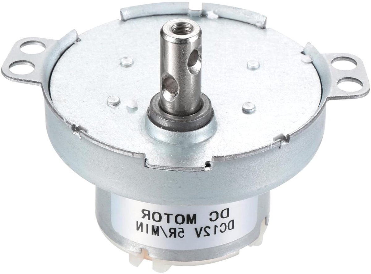 Transmissiemotor - Langzame motor - Doe-het-zelf projecten - Hoog koppel - 5 RPM - Metaal