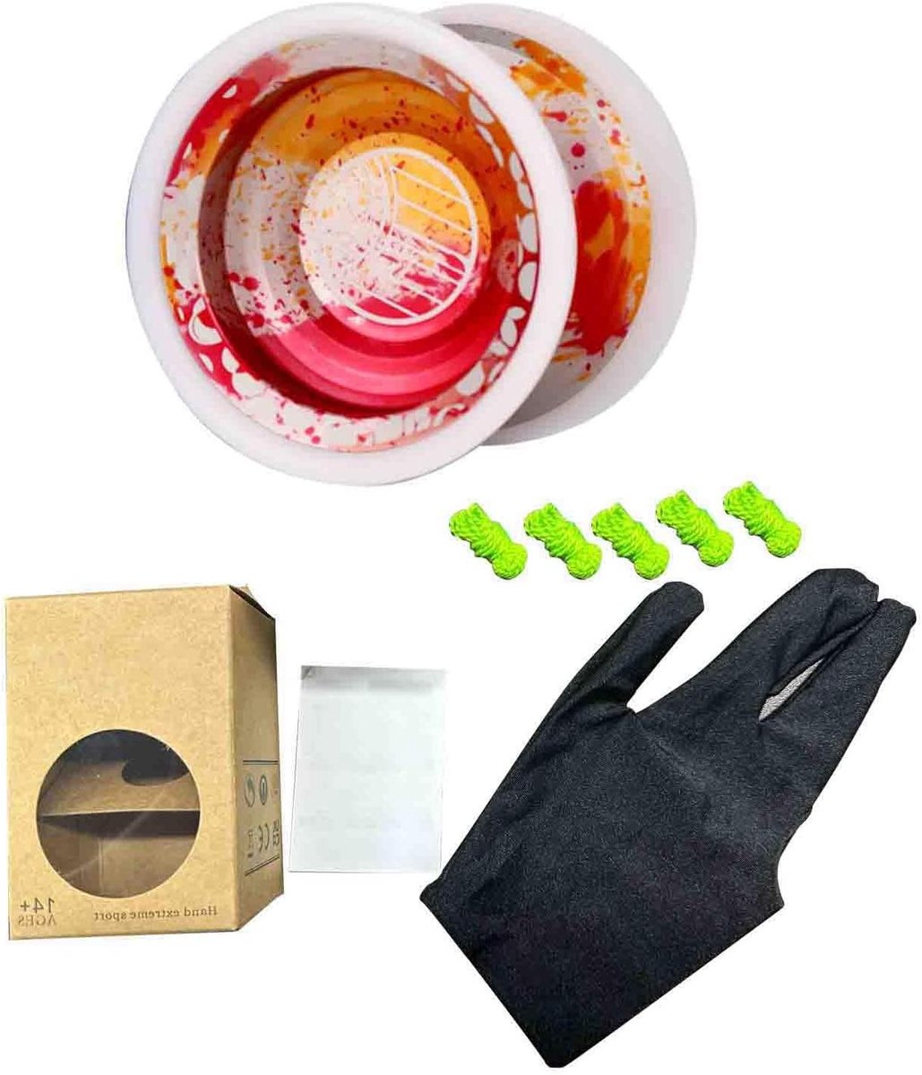 Professionele Jojo - Truc Jojo - Trucs Leren - Responsief Lager - 57 mm Diameter - Rood Geel Zilver