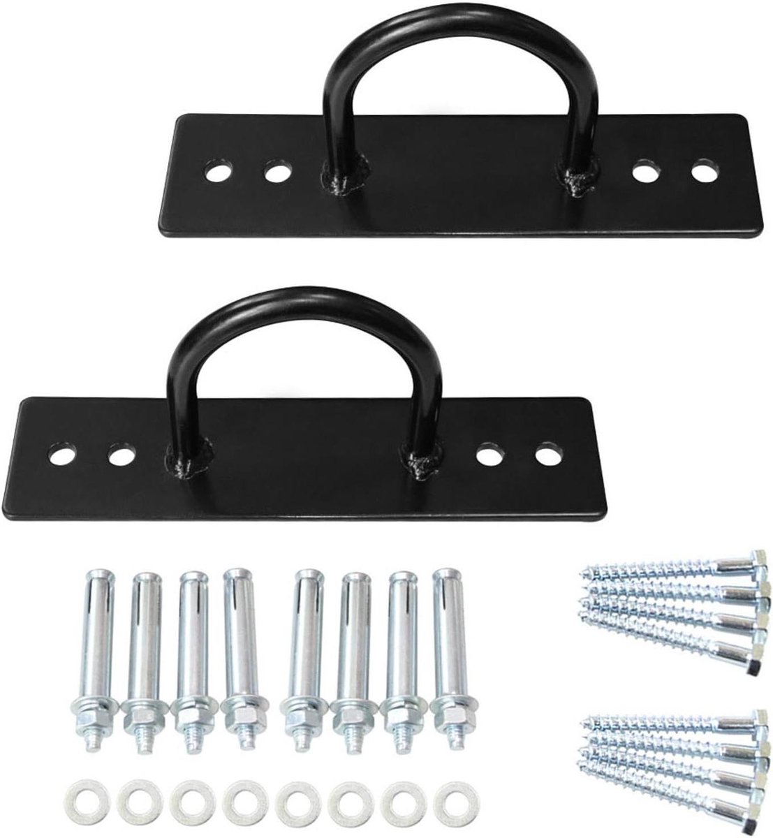 2 stuks gevechtstouwanker, muur/plafondbevestiging hangmat, ankerpunt, ophangriem, beugelhaak voor krachttraining, yogaschommingen, stretching