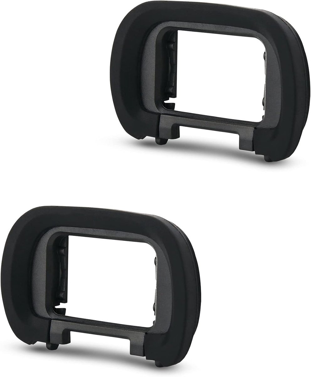 Camera Oogschelp - Zoeker Bescherming - Comfortabel Fotograferen - Zachte Siliconen - 2 Stuks - Zwart
