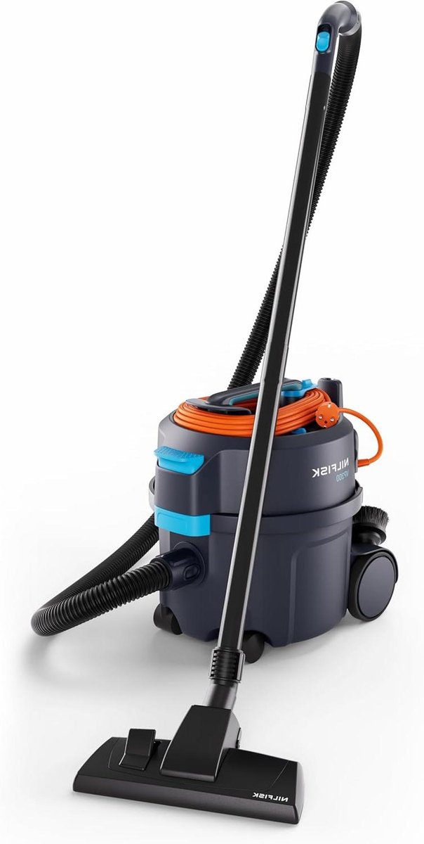 NILFISK Droogzuiger VP400 HEPA XEC EU – incl. filter en sproeiers (afmetingen 398 x 340 x 395 cm, kleur donkerblauw, filterzak volume 15 l, gewicht 5,5 kg) 107421169
