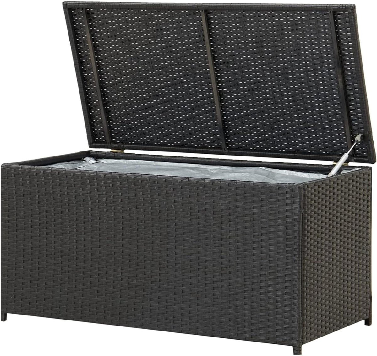 Tuinbox - Opbergkist - Kussens Opbergen - Waterdichte Binnenzak - 100 x 50 x 50 cm - Zwart