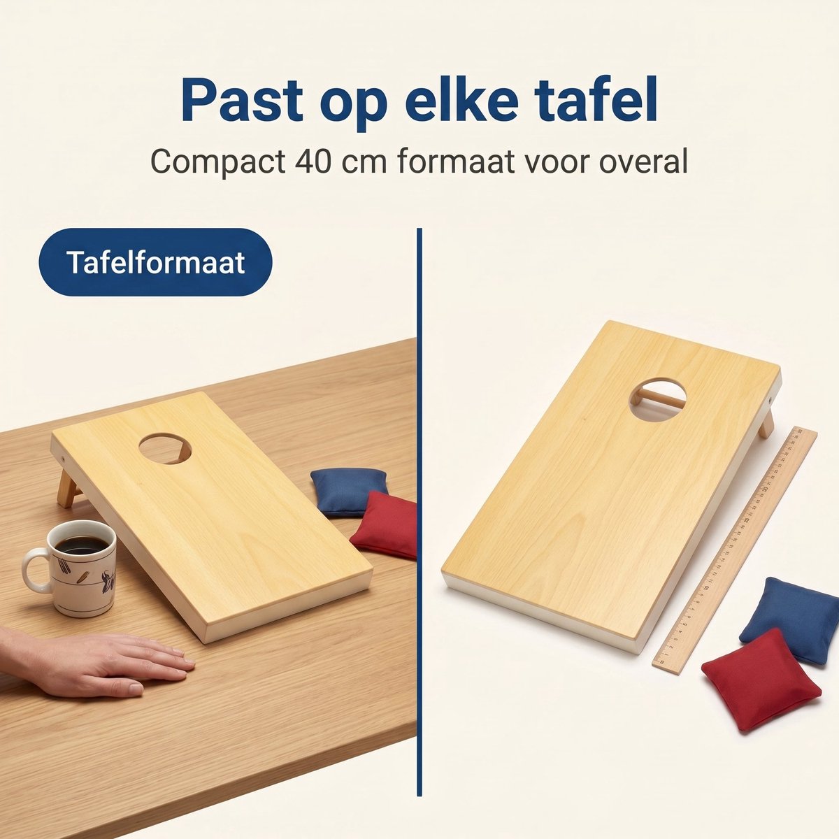 Lomera Cornhole Werpspel - Bean Bag Spel - Beanbag - Gooispel - Pittenzak Werpspel - Buitenspeelgoed - Tuinspel - Zakjesgooien - Bonenzakwerpspel - Bean Bag Game - Actief Buitenspel - Familiespel — afbeelding 7