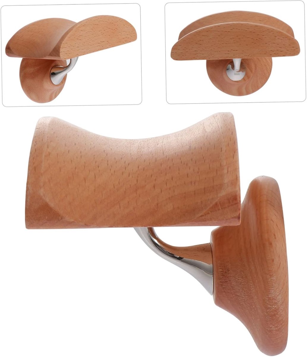 Koptelefoonstandaard Hout - Hoofdtelefoonhouder Muur - Opbergen Oortjes - Massief Houten Constructie - 2 Sets - Houtkleur — cadeau in Gadgets - foto 6