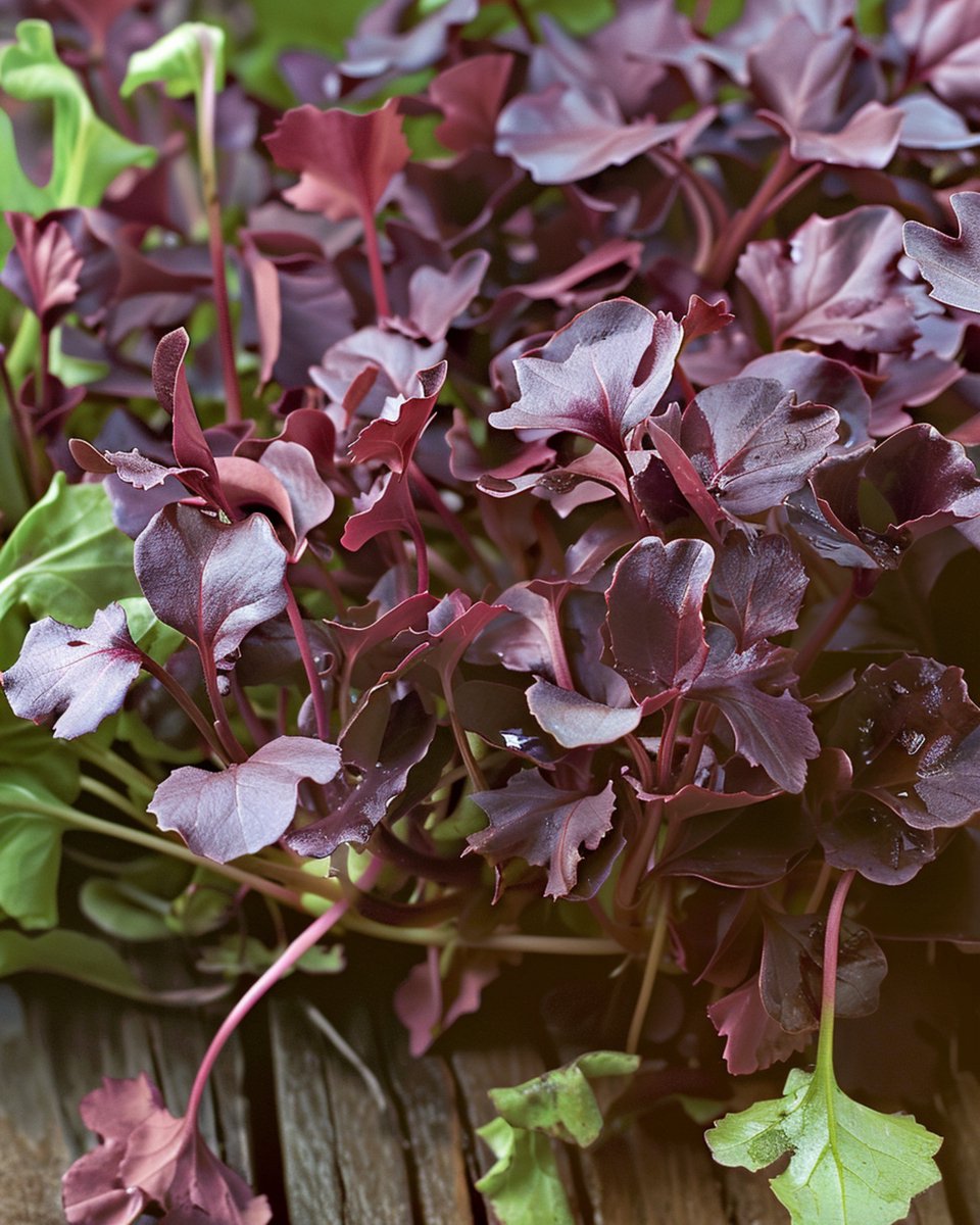 5 sets - Mosterd Red Frills Zaden Brassica Juncea Microgreens Eenjarig