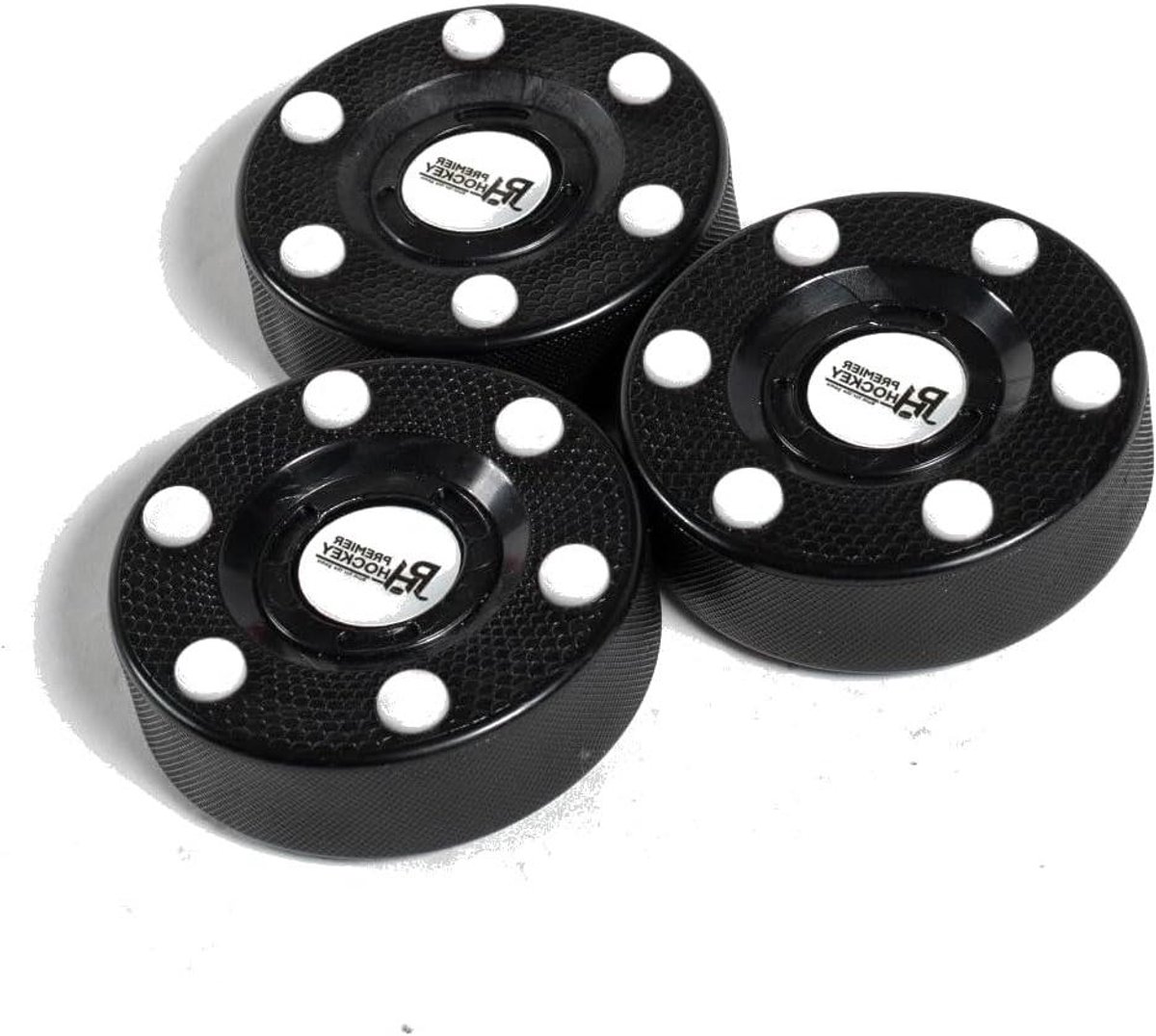 Inline Hockey Pucks - Straathockey Pucks - Sporten Buiten - 6 Schuifregelaar Stippen - 3 Stuks - Zwart