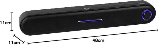 Mini Soundbar - Compacte speaker - Betere TV audio - Draadloos luisteren - 41 cm breed - Zwart van Merkloos — afbeelding 4